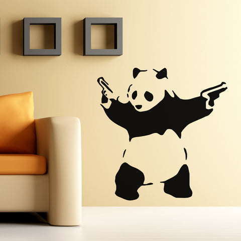 Banksy Angry Panda Wall Sticker