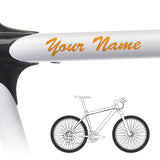 2 x Bike Frame Custom Name Stickers - Brush Script Style