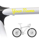 2 x Bike Frame Custom Name Stickers - Curly Style