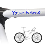 2 x Bike Frame Custom Name Stickers - Handwriting Style