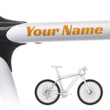 2 x Bike Frame Custom Name Stickers - Race Style