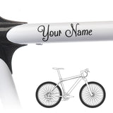 2 x Bike Frame Custom Name Stickers - Shack Style