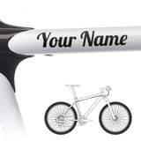 2 x Bike Frame Custom Name Stickers - Wing Style