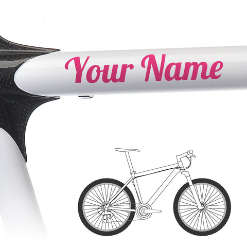2x Personalized Name Stickers For Scooter - Flower Font Vinyl Decal - Custom Cut, Glossy Finish