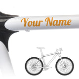 2 x Bike Frame Custom Name Stickers - Wing Style