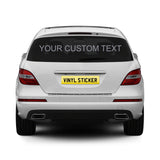 2 x Personalised Rear Window Car Stickers - Standard Font