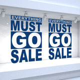 2 x EVERYTHING MUST GO SALE - Retail Window Decals