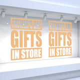 2 x FATHER'S DAY GIFTS IN STORE - Retail Window Decals