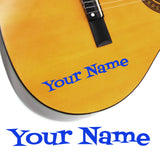 2 x Custom Name Guitar Stickers - Cartoon Style