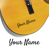 2 x Custom Name Guitar Stickers - Cool Script Style