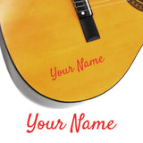 2 x Custom Name Guitar Stickers - Cool Script Style