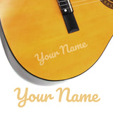 2 x Custom Name Guitar Stickers - Curly Style