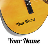2 x Custom Name Guitar Stickers - Wing Style