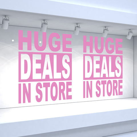 2 x HUGE DEALS IN STORE - Retail Window Decals – Vinyl Sticker Shack
