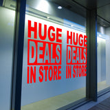 2 x HUGE DEALS IN STORE - Retail Window Decals