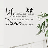 Life Is... Dance In The Rain - Wall Quote
