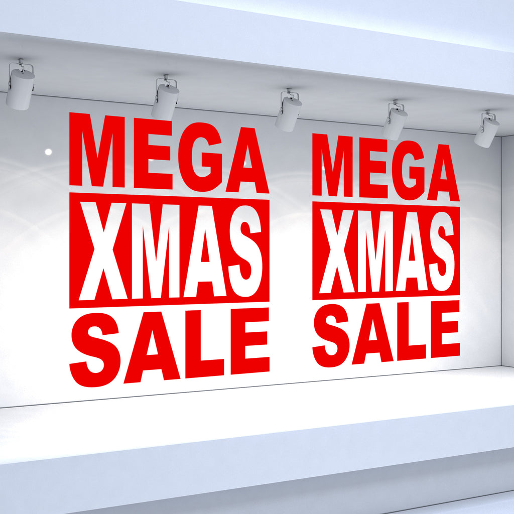 2 x MEGA XMAS SALE - Retail Window Decals – Vinyl Sticker Shack