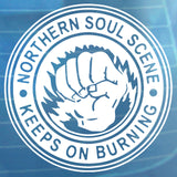 Northern Soul Scene - Keeps On Burning - Car Sticker
