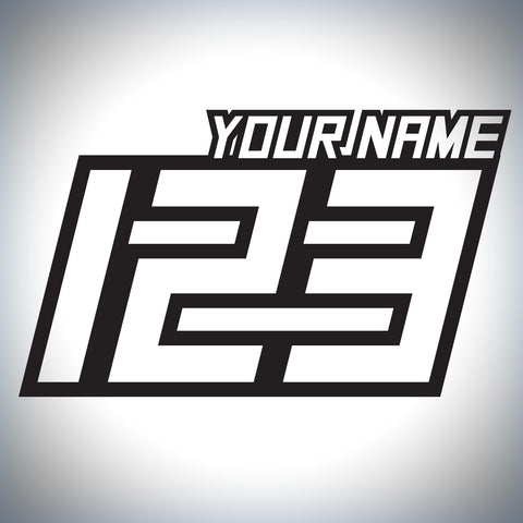 3 x Custom Race Numbers - Chubby Style – Vinyl Sticker Shack