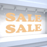 2 x SALE Window Decals - Rounded Style
