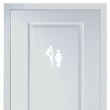 Peek Over Cubical Funny Toilet Door Sticker
