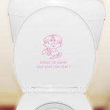 Please Be Sweet And Wipe The Seat - Toilet Seat Sticker