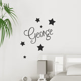Personalised Name Sticker with Stars